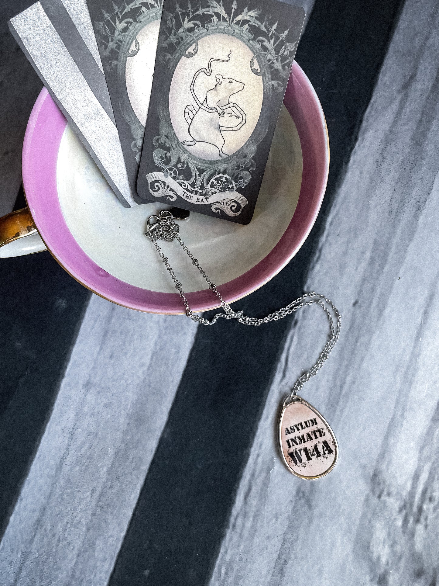 CUSTOM Asylum Inmate Teardrop Necklace