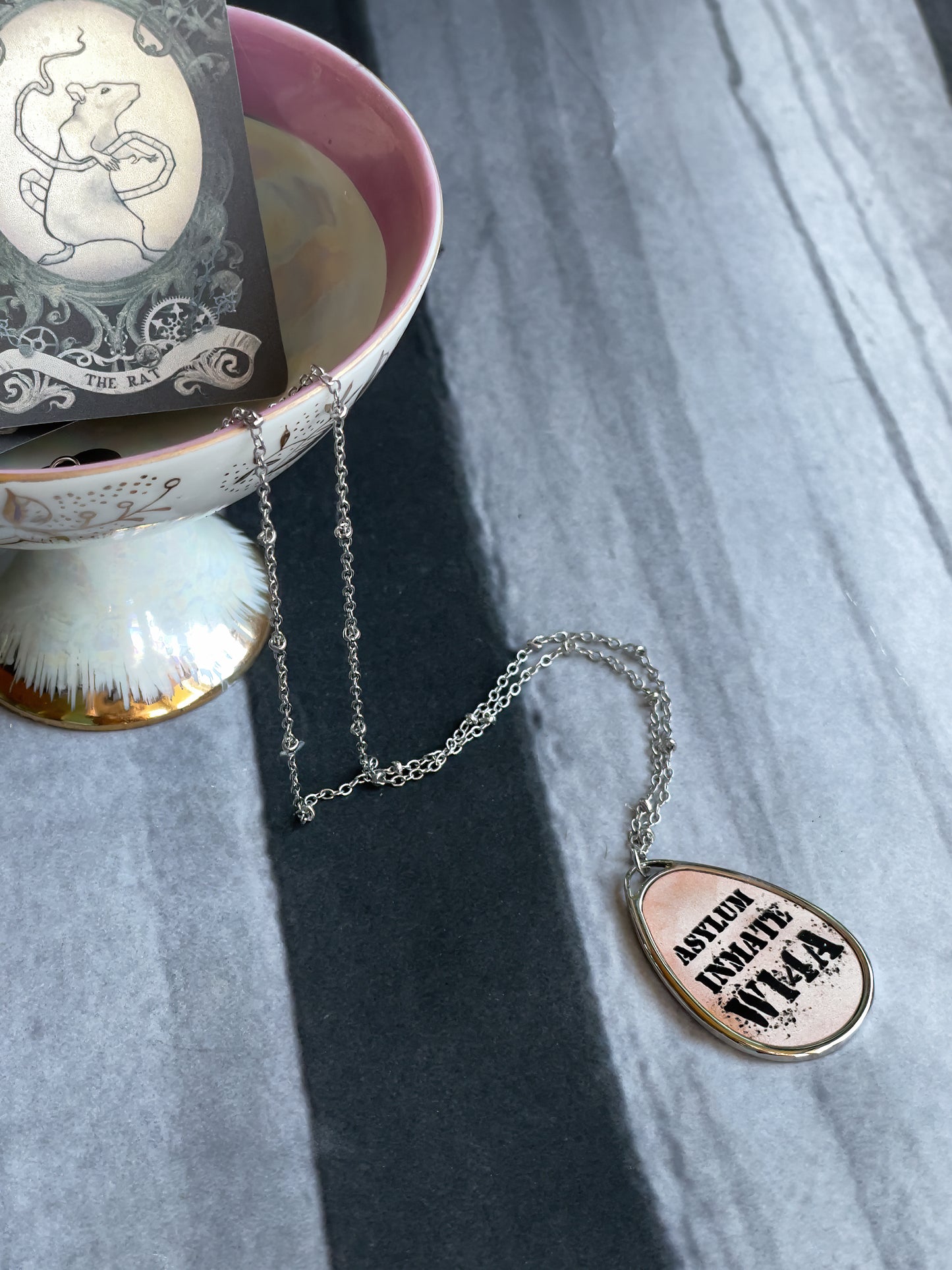 CUSTOM Asylum Inmate Teardrop Necklace