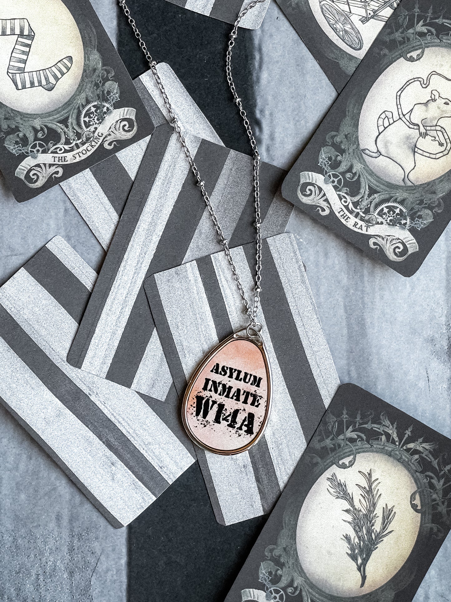 CUSTOM Asylum Inmate Teardrop Necklace