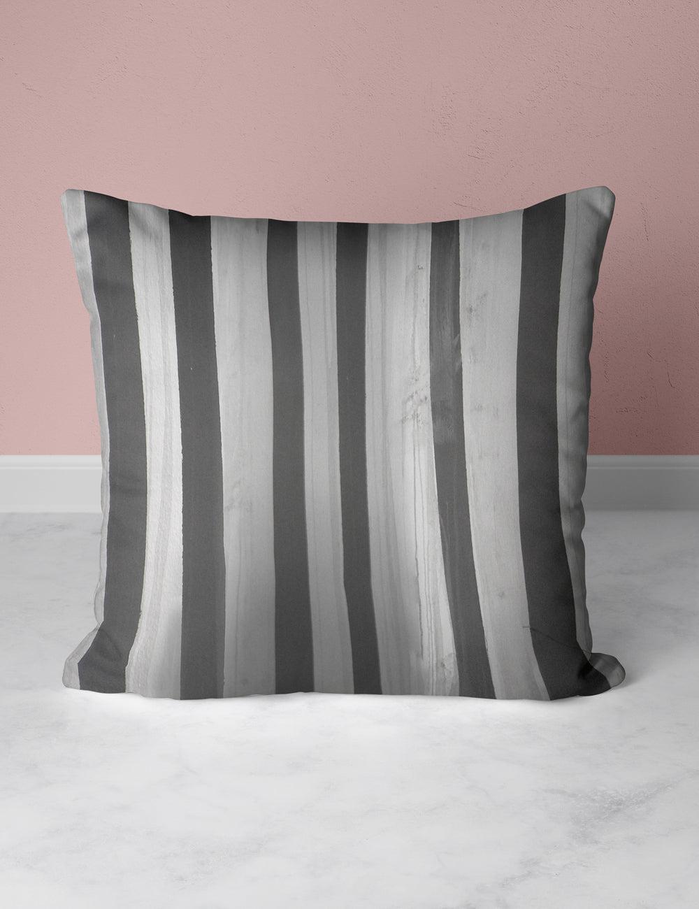 "Striped Asylum Wallpaper" Plush Throw Pillow