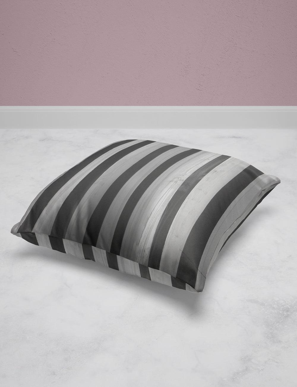 "Striped Asylum Wallpaper" Plush Throw Pillow