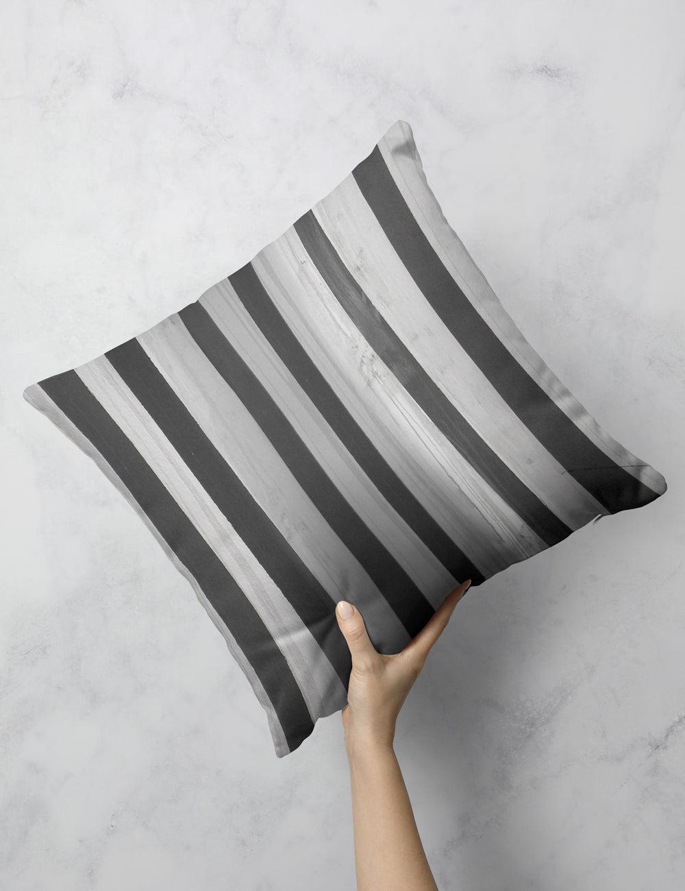 "Striped Asylum Wallpaper" Plush Throw Pillow