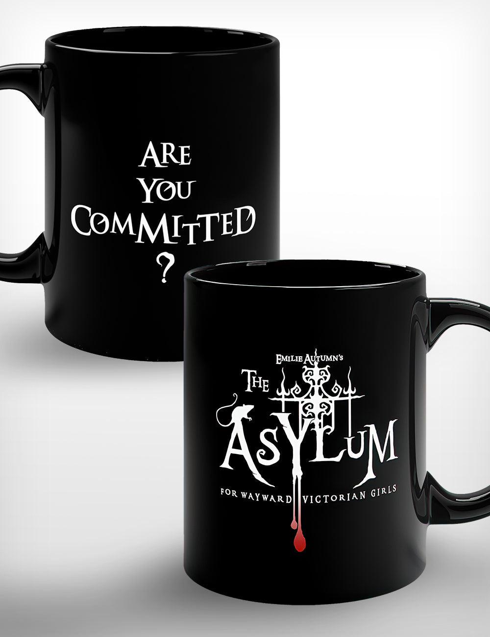 "Asylum Logo" Black Mug | Double Sided | 11 - 15 oz.