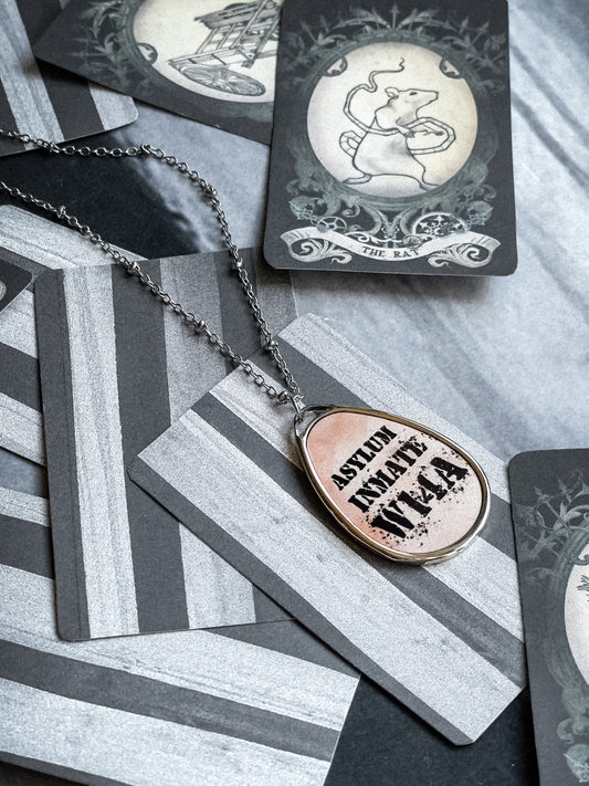 CUSTOM Asylum Inmate Teardrop Necklace