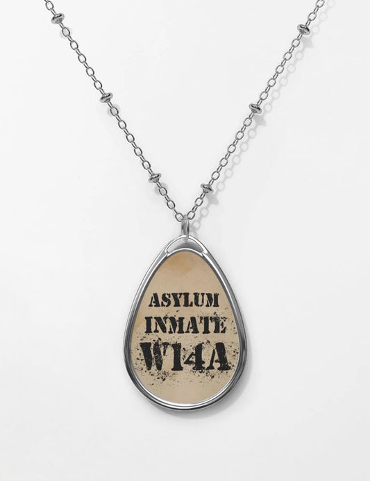 CUSTOM Asylum Inmate Teardrop Necklace