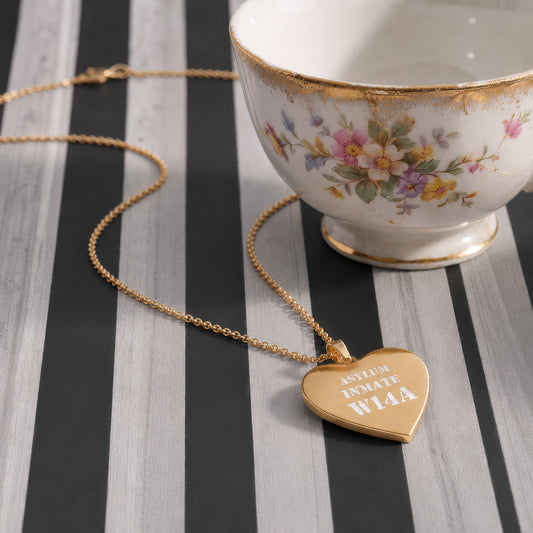 CUSTOM Inmate Engraved Heart Necklace