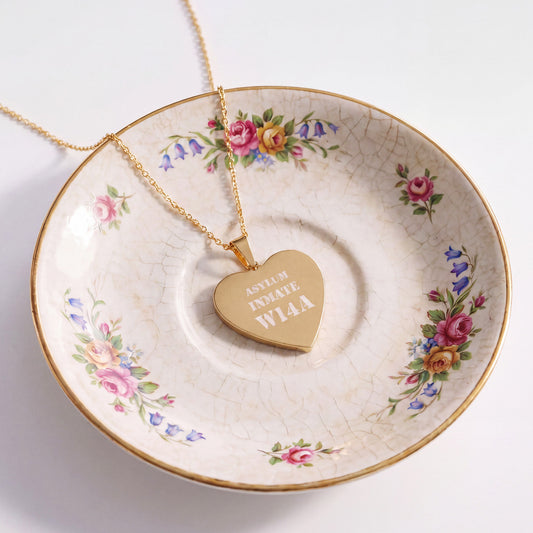 CUSTOM Inmate Engraved Heart Pendant Necklace