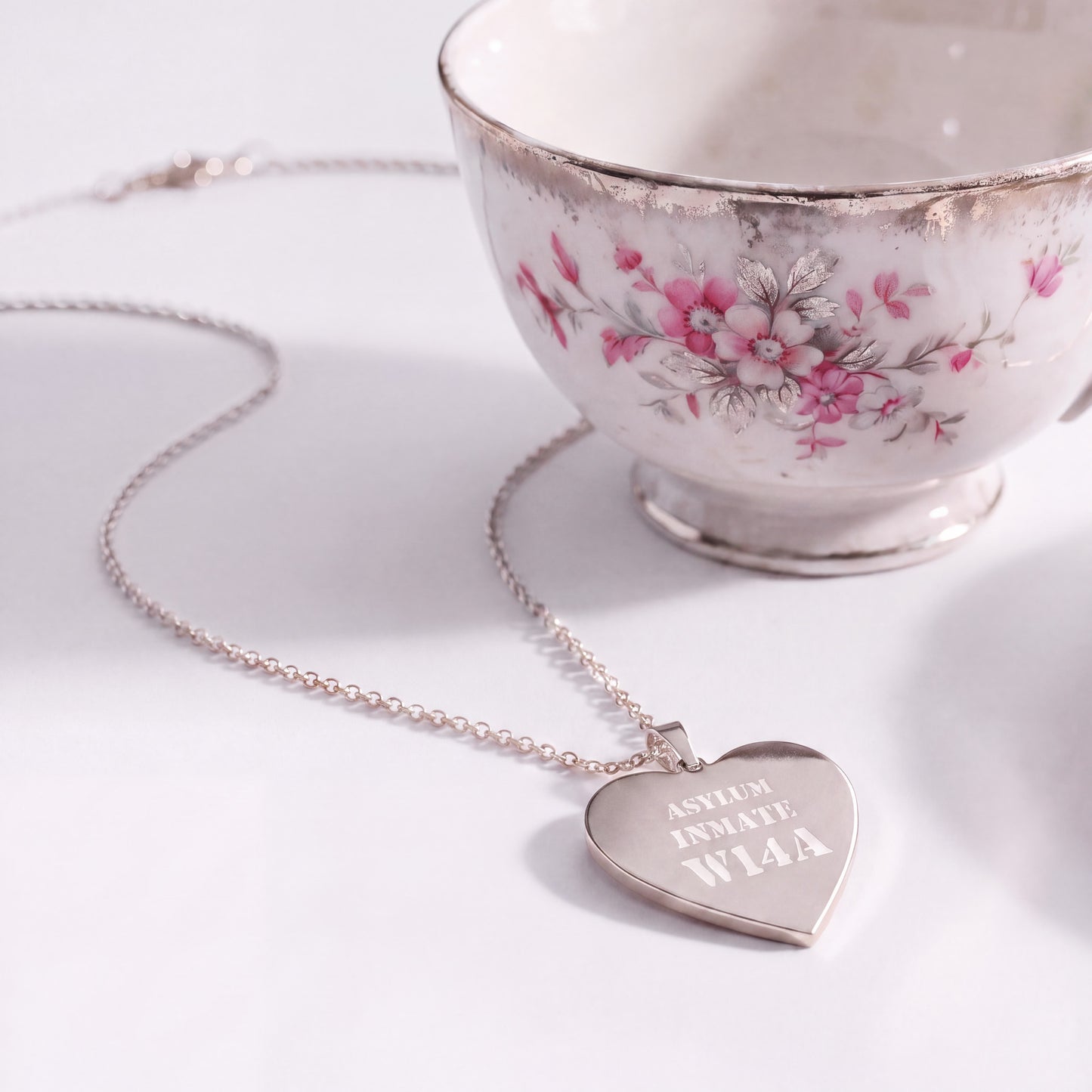 CUSTOM Inmate Engraved Heart Pendant Necklace