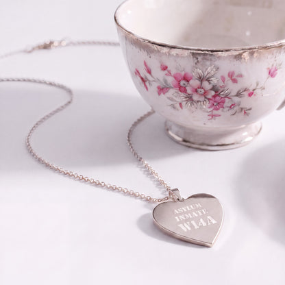 CUSTOM Inmate Engraved Heart Pendant Necklace