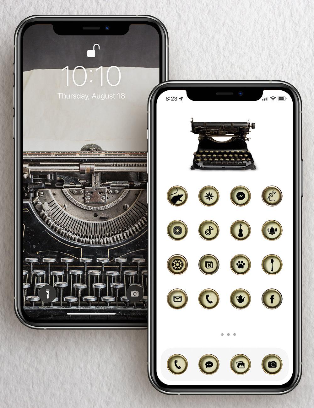 Antique Typewriter iOS Icon Pack - Light Theme