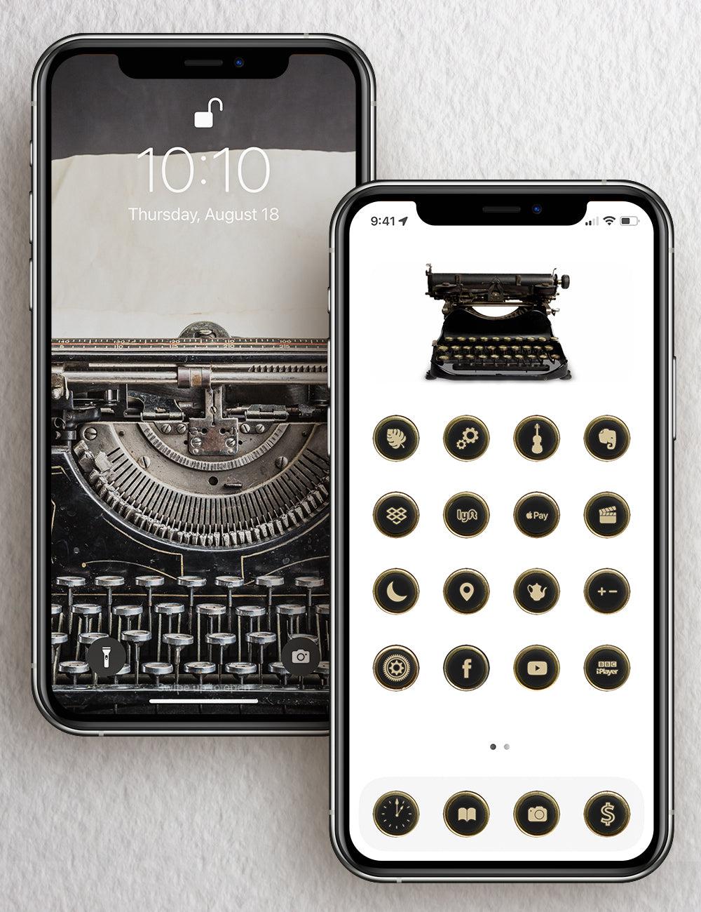 Antique Typewriter iOS Icon Pack - Light Theme