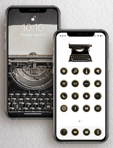 Antique Typewriter iOS Icon Pack - Light Theme