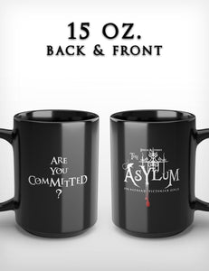 "Asylum Logo" Black Mug | Double Sided | 11 - 15 oz.