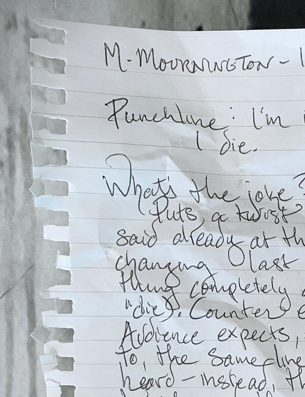 Auction: 'I Remember Mornings' Original Song Writing Notes *SOLD*