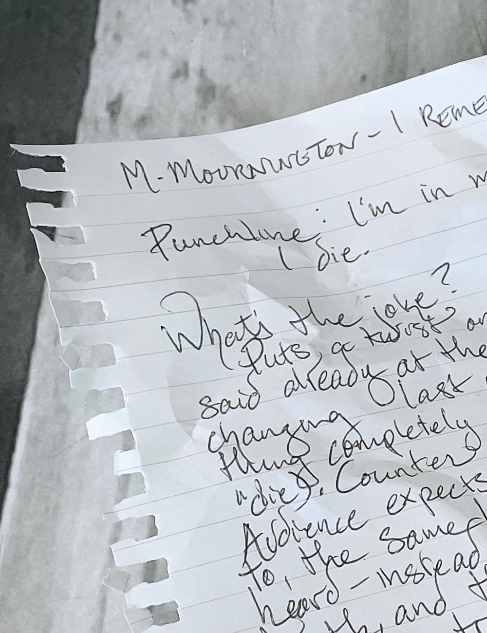 Auction: 'I Remember Mornings' Original Song Writing Notes *SOLD*