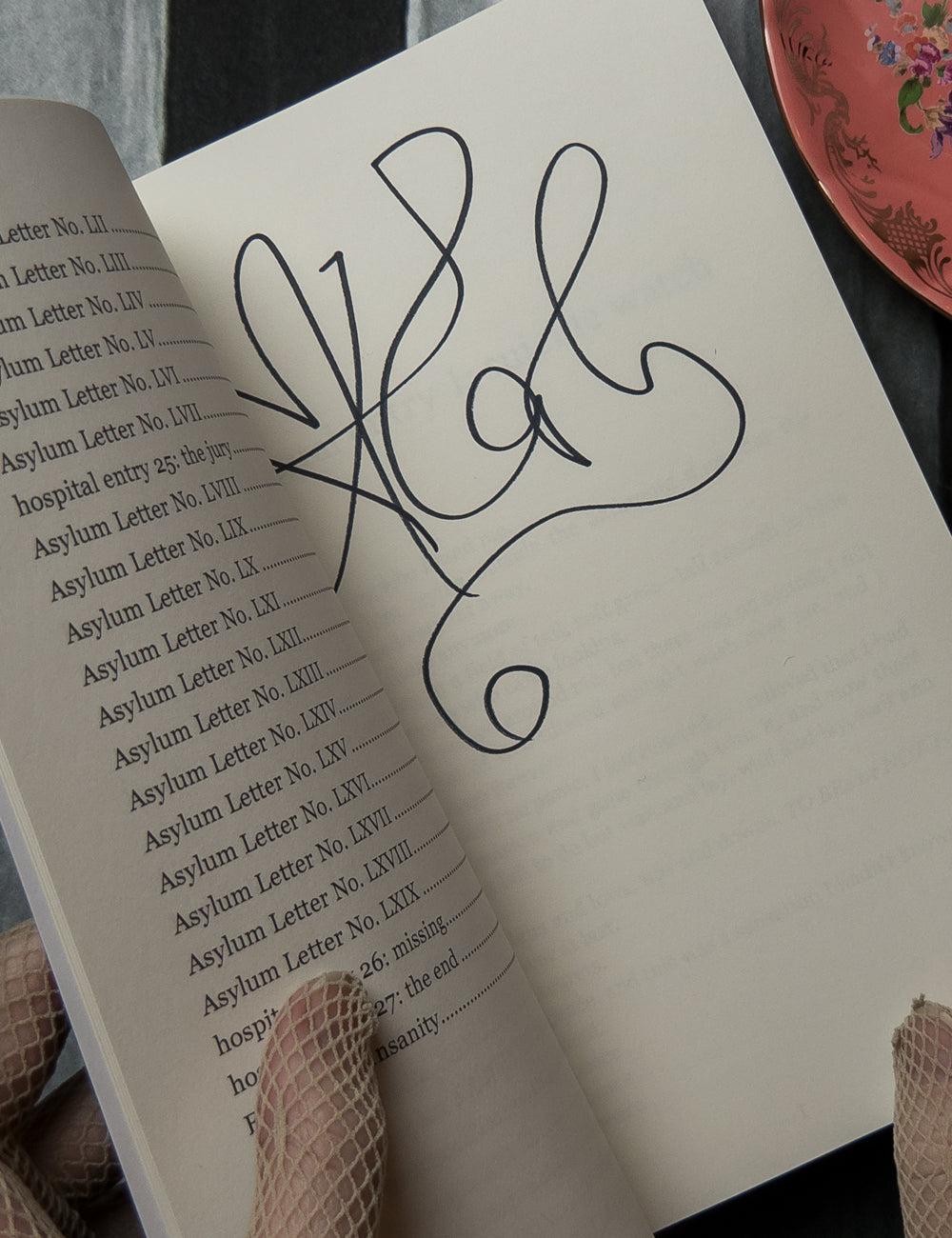 CUSTOM Autographed Asylum Book with Full Page Dedication
