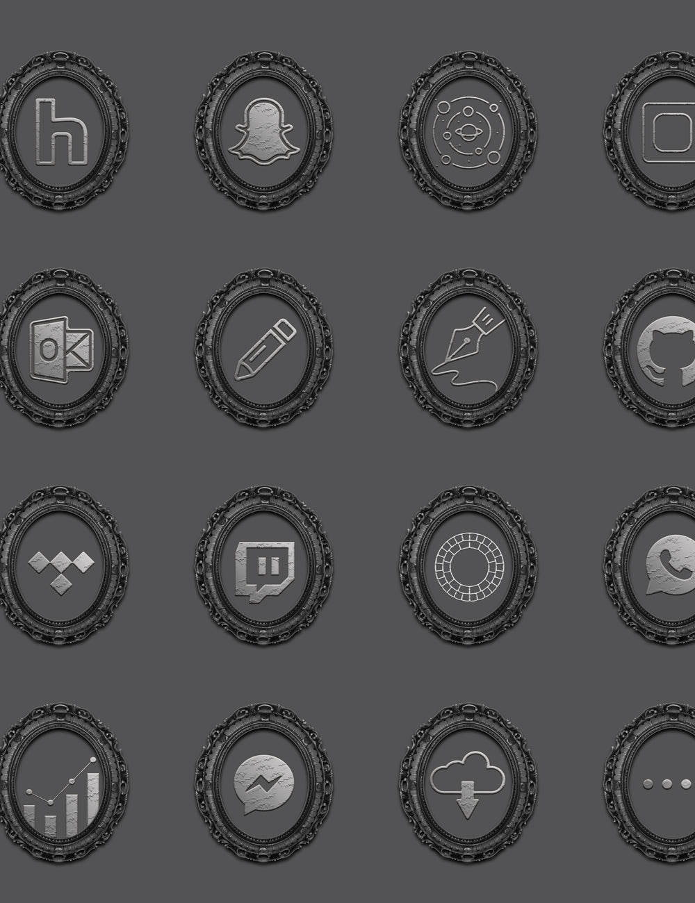 Rococo Gothic Theme iOS Icon Pack