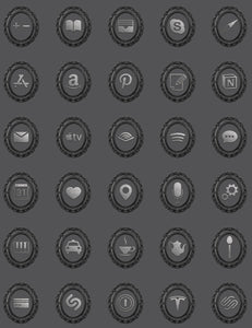 Rococo Gothic Theme iOS Icon Pack