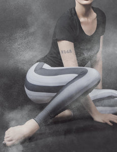 "Striped Asylum Wallpaper" Leggings