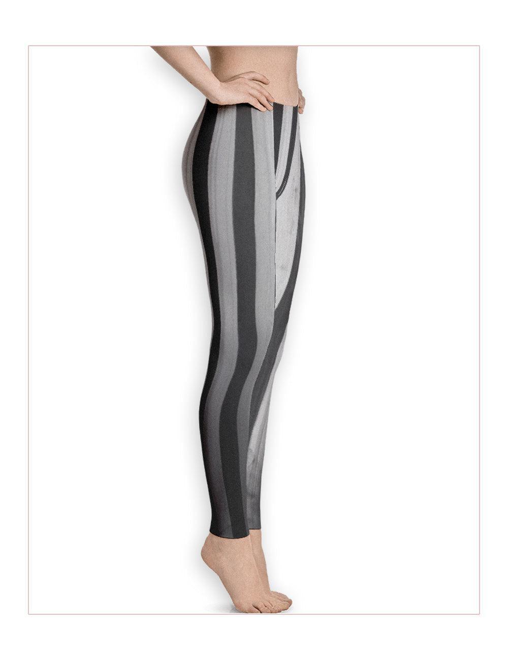 "Striped Asylum Wallpaper" Leggings