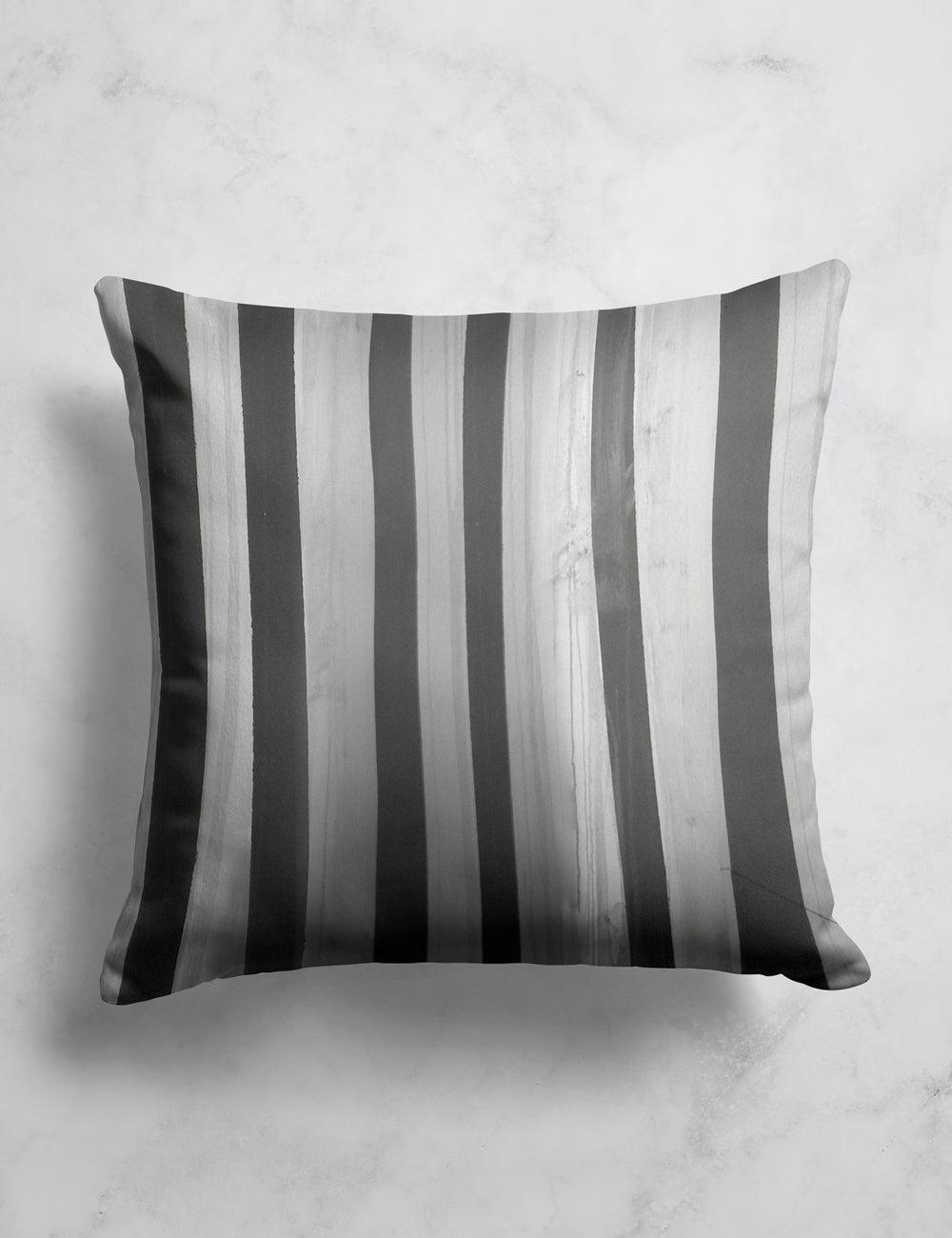 "Striped Asylum Wallpaper" Plush Throw Pillow