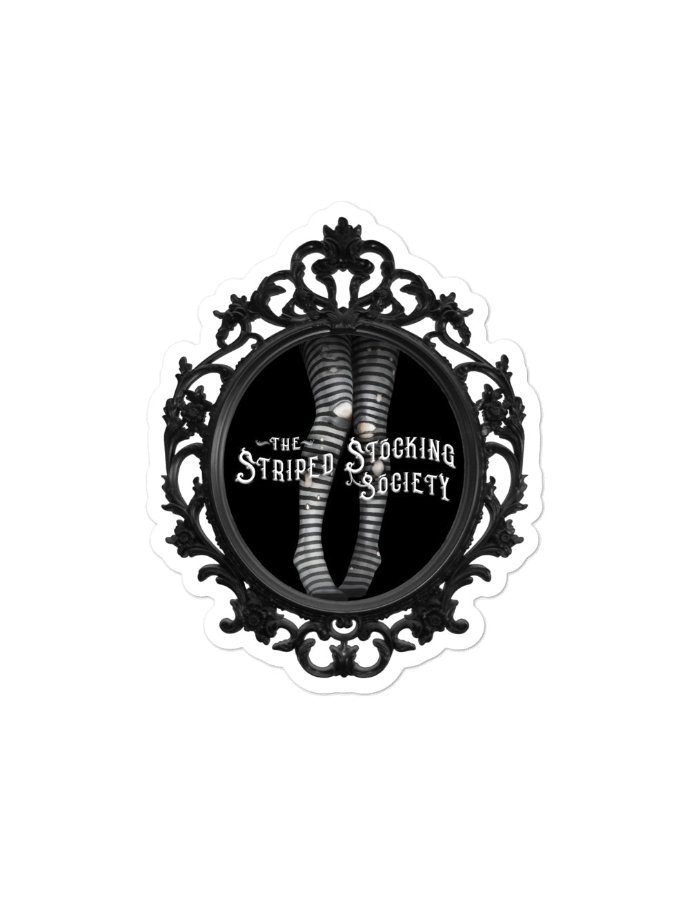 "Striped Stocking Society" Vinyl Sticker