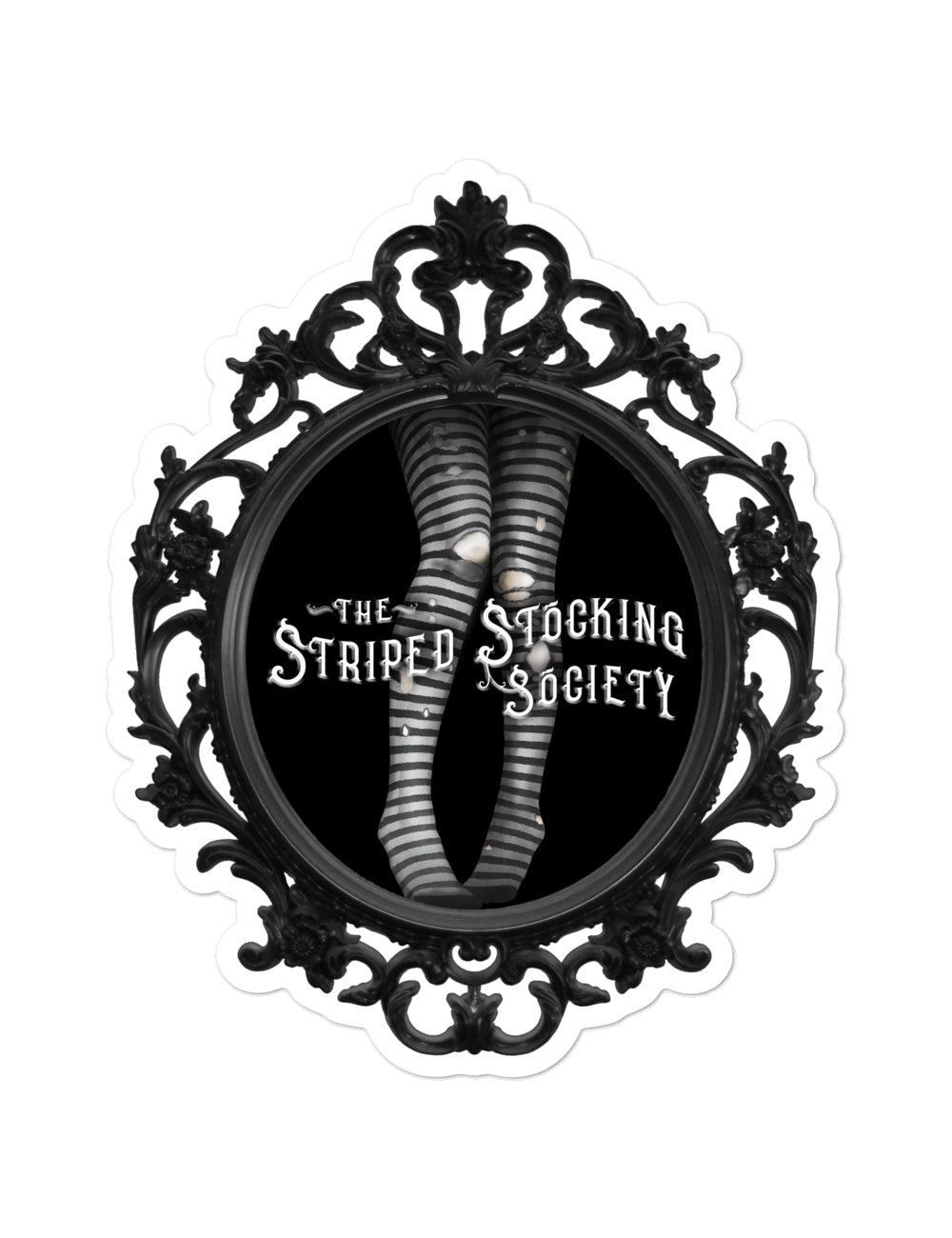 "Striped Stocking Society" Vinyl Sticker