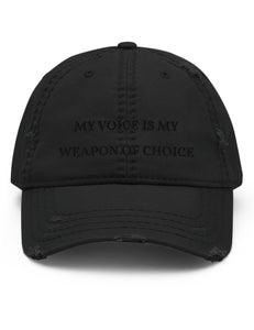 "Weapon of Choice" Distressed Cap